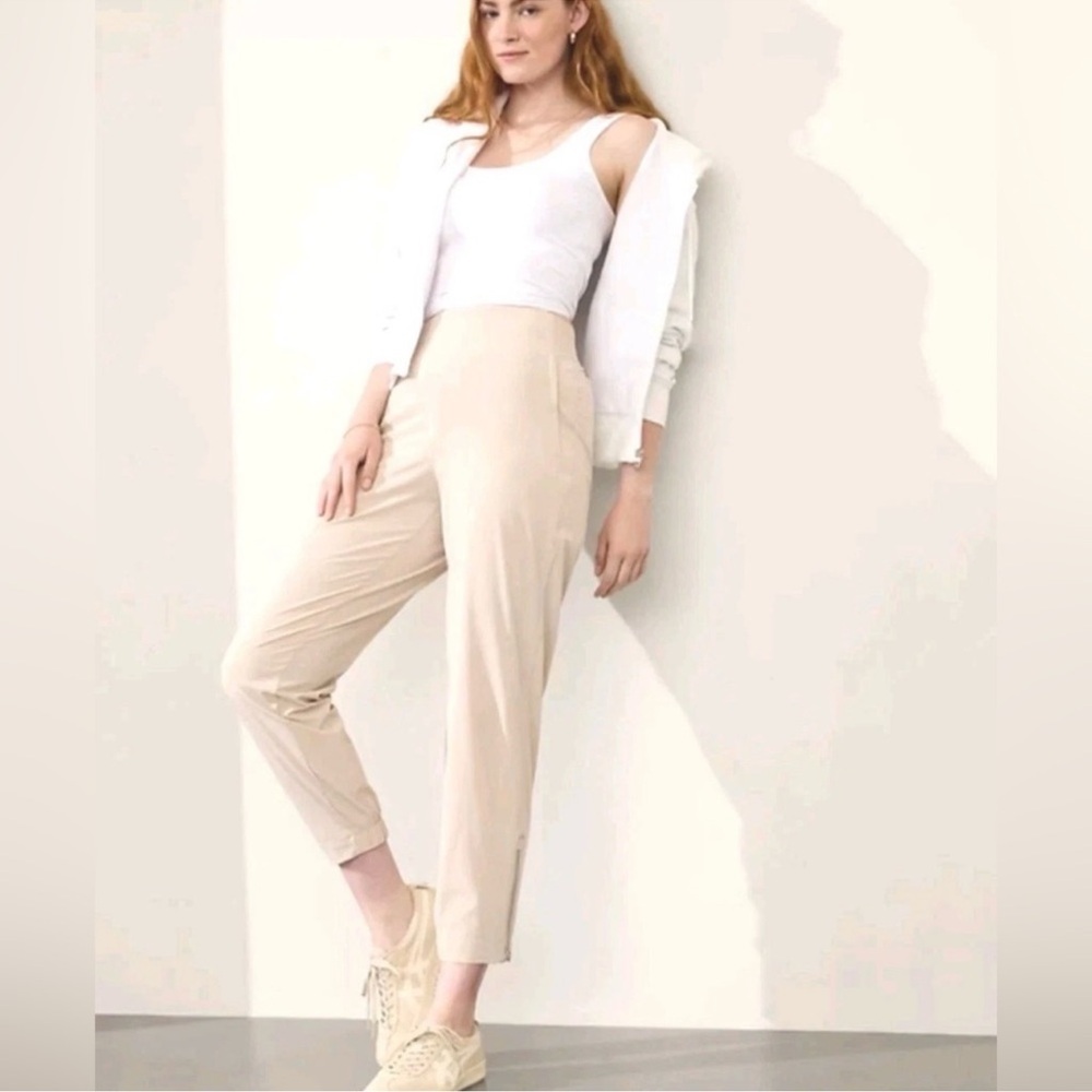 Athleta Brooklyn Heights High Rise Jogger Abalone /Cream‎ Sz 10 Gorpcore Hiking